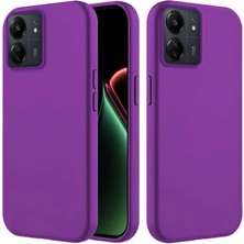 Xiaomi Poco C65 Uyumlu Kılıf Zebana Içi Kadife Silinebilir Lansman Kılıf Derin Mor