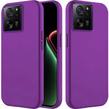 Xiaomi Mi 13T Pro Uyumlu Kılıf Zebana Içi Kadife Silinebilir Lansman Kılıf Derin Mor