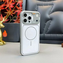 Apple iPhone 13 Pro Max Uyumlu Kılıf Zebana Nova M-Safe Silikon Kılıf (Iphone 17 Pro Max Görünümlü) Gri