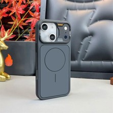 Apple iPhone 15 Uyumlu Kılıf Zebana Nova M-Safe Silikon Kılıf (Iphone 17 Pro Max Görünümlü) Siyah