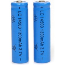 L'edoren 1300 Mah 3.7 V Şarj Edilebilir Kalem Pil Lc 14500 Şarj Edilebilen Kalem Pil 2'li