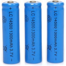 L'edoren 1300 Mah 3.7 V Şarj Edilebilir Kalem Pil Lc 14500 Şarj Edilebilen Kalem Pil 3'lü