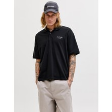 Jack & Jones Jjearchıve Graphıc Polo Ss Ln Erkek T-Shirt 12288877 Black