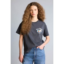 Defacto Kadın T-Shirt G8991AX/AR191 Antracıte