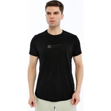 Trender Flamlı Süprem Duble Kol Erkek T-Shirt 2735 Siyah