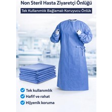 NW NessiWorld Non Steril Hasta Ziyaretçi Önlüğü 1 Adet – Tek Kullanımlık Bağlamalı Koruyucu Önlük