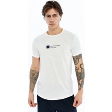 Trender Flamlı Süprem Duble Kol Erkek T-Shirt 2735 Ekru