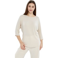 Trender Kadın T-Shirt 1416 Ekru