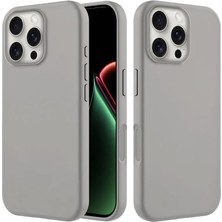 Apple iPhone 15 Pro Max Uyumlu Kılıf Zebana Içi Kadife Silinebilir Lansman Kılıf Bej