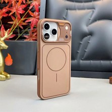 Apple iPhone 17 Pro Max Uyumlu Kılıf Zebana Nova M-Safe Silikon Kılıf (Iphone 17 Pro Max Görünümlü) Desert Titanyum