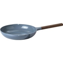 IKEA Klıppfısk Yapışmaz Kaplama-Ahşap-Koyu Gri Mavi Kızartma Tavası