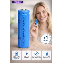 L'edoren 1300 Mah 3.7 V Şarj Edilebilir Aa Kalem Pil Lc 14500 Şarj Edilebilen Kalem Pil