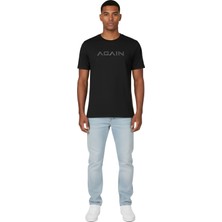 Trender  Erkek O Yaka T-Shirt Agaın Siyah