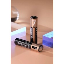 L'edoren USB Type-C Şarjlı Aaa Pil 1.5V 1000+ Kez Şarj Edilebilir Lityum Pil Kalem Pil (2’li Paket)