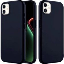 Apple iPhone 12 Uyumlu Kılıf Zebana Içi Kadife Silinebilir Lansman Kılıf Siyah