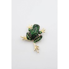 Aesco Kurbağa Broş - Yeşil