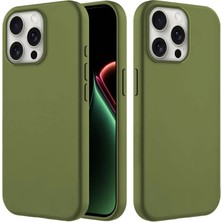 Apple iPhone 13 Pro Max Uyumlu Kılıf Zebana Içi Kadife Silinebilir Lansman Kılıf Koyu Yeşil