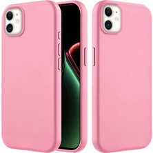 Apple iPhone 12 Uyumlu Kılıf Zebana Içi Kadife Silinebilir Lansman Kılıf Pembe