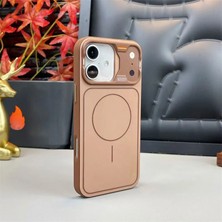 Apple iPhone 17 Uyumlu Kılıf Zebana Nova M-Safe Silikon Kılıf (Iphone 17 Pro Max Görünümlü) Desert Titanyum