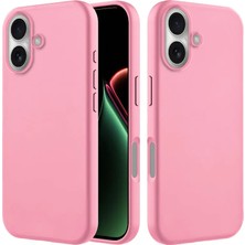 Apple iPhone 16 Plus Uyumlu Kılıf Zebana Içi Kadife Silinebilir Lansman Kılıf Pembe