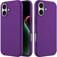 Apple iPhone 16 Uyumlu Kılıf Zebana Içi Kadife Silinebilir Lansman Kılıf Derin Mor