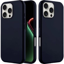 Apple iPhone 15 Pro Uyumlu Kılıf Zebana Içi Kadife Silinebilir Lansman Kılıf Siyah
