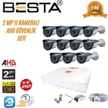 NW NessiWorld 2mp Ahd 1080P Gece Görüşlü 11 Kameralı Güvenlik Sistemi