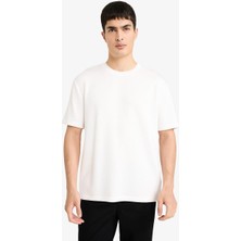 Defacto Erkek T-Shirt F9859AX/ER105 Ecru