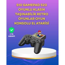 Aesco Mey Ithalat® 2.4 Inç Ekranlı 500 Oyunlu Taşınabilir Retro Oyun Konsolu, Şarjlı El Tipi Mini