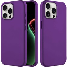 Apple iPhone 13 Pro Max Uyumlu Kılıf Zebana Içi Kadife Silinebilir Lansman Kılıf Derin Mor