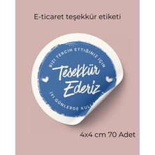 ARL Etiket Tasarım E-Ticaret Yuvarlak Yapışkanlı Etiket 4x4 cm 70 Adet - Vinyet Baskı