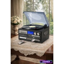 L'edoren KN-110 Vintage Plak CD Kaset USB Bluetooth Tf Aux Özelikli Pikap