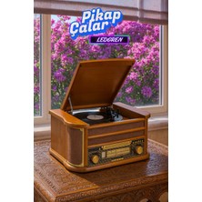 L'edoren Nostaljik JOT402AM Dönence Pikap Ahşap 2X5W Stereo Spk Mp3 Çalar Usb-Radyo-Cd-Kaset Bt Müzik Çalarlı