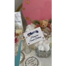 ARL Etiket Tasarım Sünnet Hatırası Nazar Boncuklu Çikolata Etiketi 4x2,5 cm 108 Adet - Vinyet Baskı