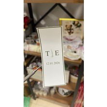 ARL Etiket Tasarım Söz, Kına, Nişan, Düğün Tam Kapama Çikolata Etiketi 3,5x9 cm 64 Adet - Vinyet Baskı