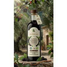 Premium Delice Ay Geleneksel Odun Ateşinde Karadut Pekmezi 1 kg - Katkısız, Şekersiz, Vegan Cam Şişe