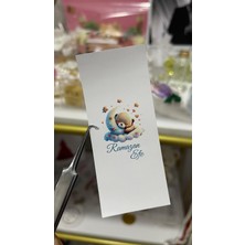 ARL Etiket Tasarım Isme Özel Ayıcıklı Tam Kapama Çikolata Etiketi 3,5x9 cm 64 Adet - Vinyet Baskı