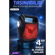 L'edoren 4" 5W Extra Bass Bluetooth Hoparlör El Fenerli Fm Radyo USB Tf Kart Gts 1535