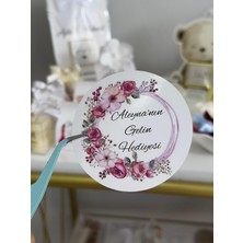 ARL Etiket Tasarım Gelin Hediyesi - Bohçası Yuvarlak Yapışkanlı Etiketi 3,5 cm 88 Adet - Vinyet Baskı