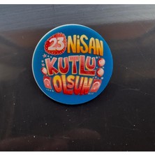 Sindem Reklam 23 Nisan Kaliteli Yaka Rozeti, Kırılmaz Su Geçirmez, Yıkanabilir,uzun Yıllar Kullanılabilir