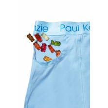 Paul Kenzie Cepli Erkek Boxer - Rainbow 4 Açık Mavi - Pockets