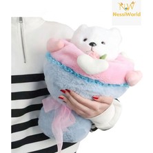 Urfakent Sevgi Buketi Peluş Ayıcıklı Peluş Çiçek Buketi 40 cm
