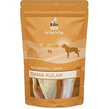 Starseven Kito Kurutulmuş Dana Kulak Çiğnemelik Ödül MAMASI%100 Doğal, Glutensiz, Organik 100 gr (Dog T