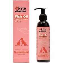 Starseven Kito Balık Yağı 200 ml (Kedi Köpekler Için 3 &amp; 6 Içerikli Deri, Tüy, Eklem Sağlığı D
