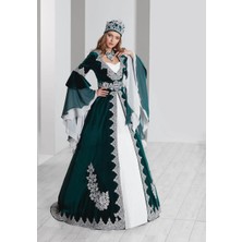 Ceyyiz Bindallı Kına Elbisesi 5 Parça 20-123 Yeşil