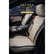 Trobus Renault Symbol 2008–2020 - Arenza Serisi Alkantara Koltuk Kılıfı (Ön+Arka) - Bej