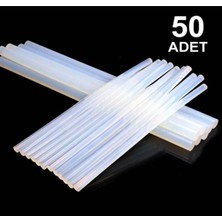 AY MAGNET 50 Adet Ince Silikon, Sıcak Silikon 7mm Şeffaf Mum Silikon, Sıcak Yapıştırıcı