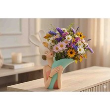 MNK Bunny Bloom Mask Vazo Figürü