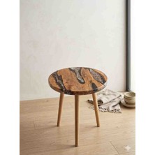 Epoksi Sehpa  Epoksi Tasarım Sehpa  Gül Desenli