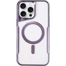 Eco Port iPhone 16 Pro Uyumlu Kılıf Boyi Magsafe Silikon Kapak - Derin Mor